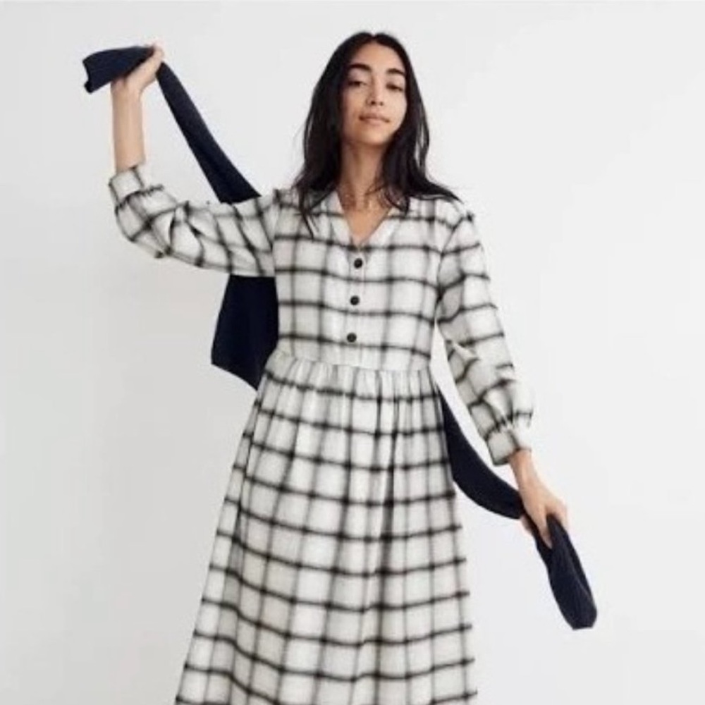 Madewell Plaid Flannel Dress